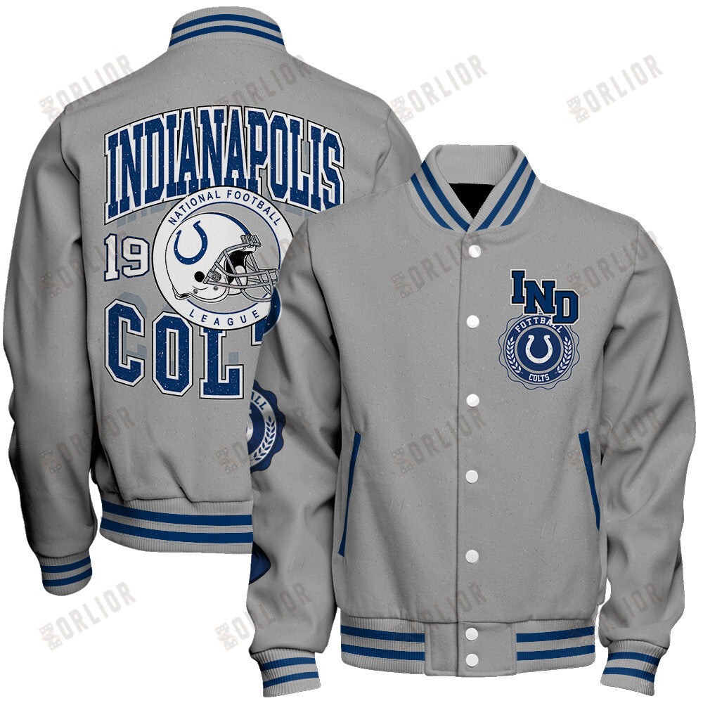 Indianapolis Colts Personalized Unisex Varsity Jacket AZBTVJK000360