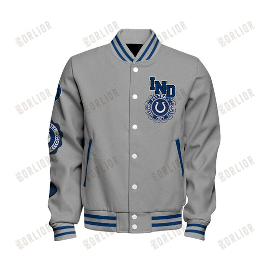 Indianapolis Colts Personalized Unisex Varsity Jacket AZBTVJK000360