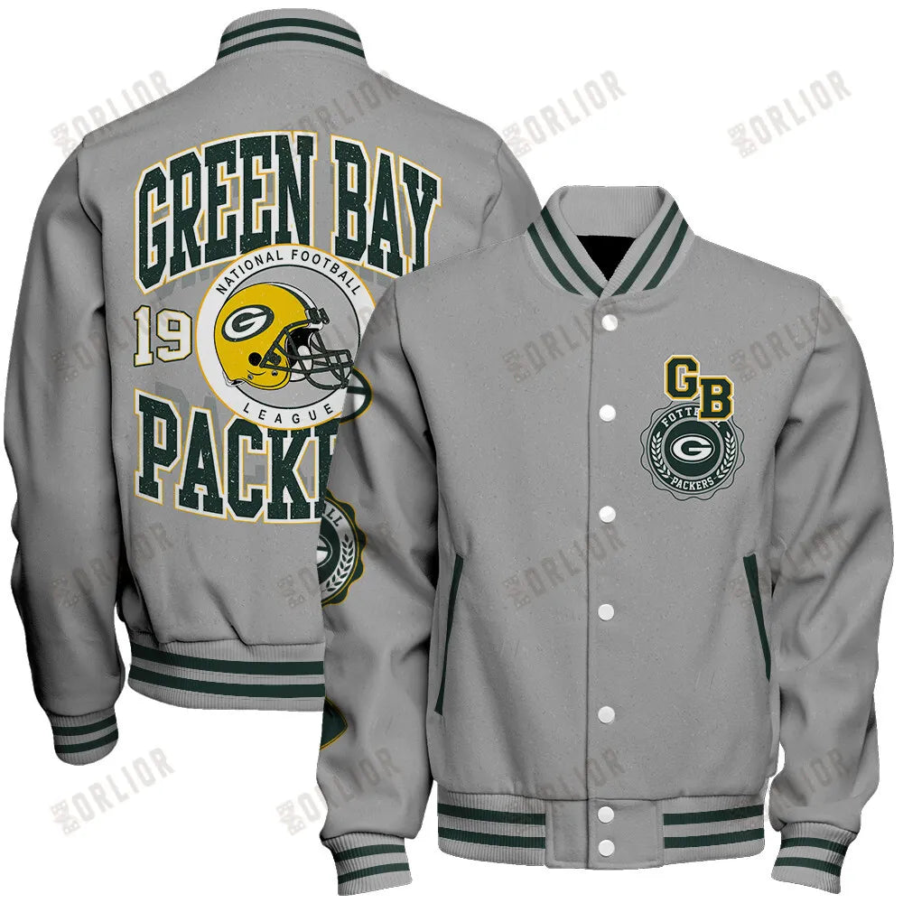 Green Bay Packers Personalized Unisex Varsity Jacket AZBTVJK000362