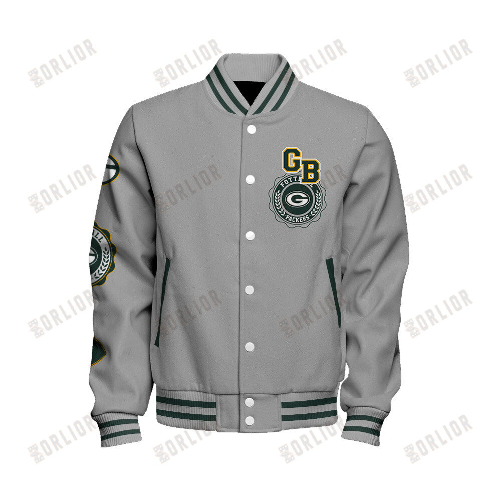 Green Bay Packers Personalized Unisex Varsity Jacket AZBTVJK000362