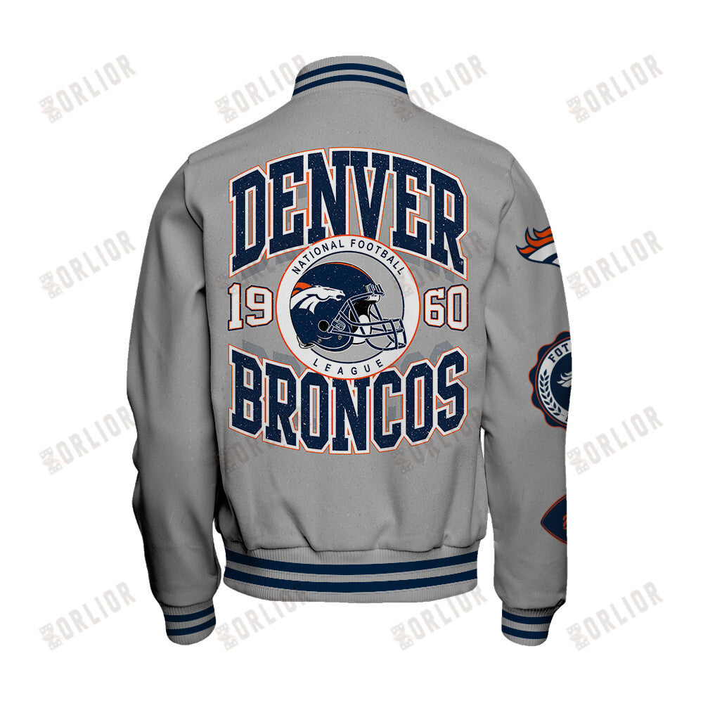 Denver Broncos Personalized Unisex Varsity Jacket AZBTVJK000364