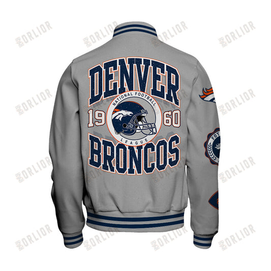 Denver Broncos Personalized Unisex Varsity Jacket AZBTVJK000364