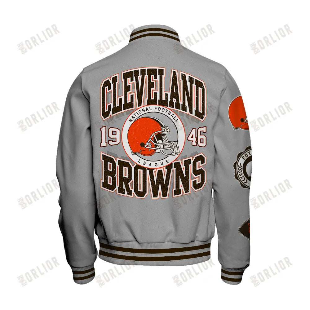 Cleveland Browns Personalized Unisex Varsity Jacket AZBTVJK000366
