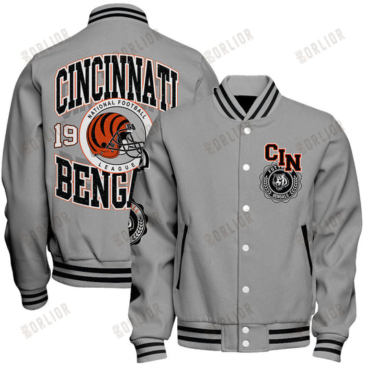 Cincinnati Bengals Personalized Unisex Varsity Jacket AZBTVJK000367