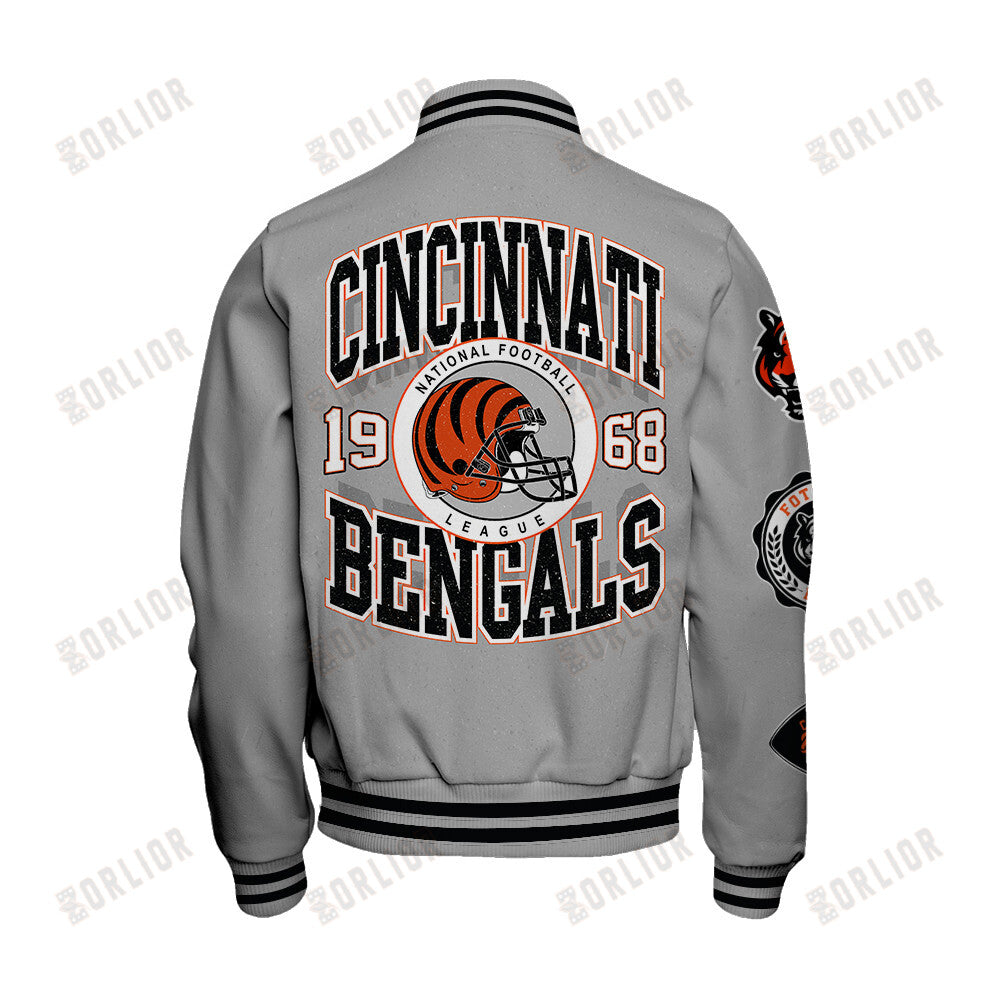 Cincinnati Bengals Personalized Unisex Varsity Jacket AZBTVJK000367