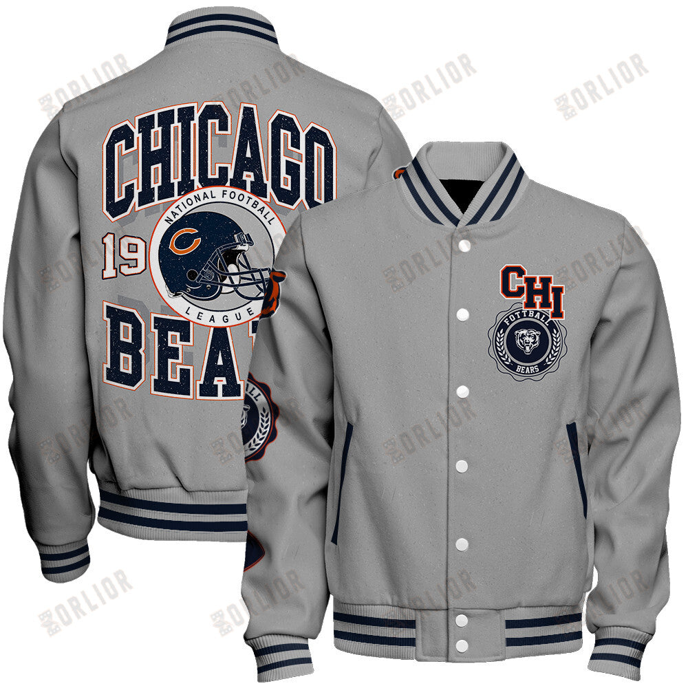 Chicago Bears Personalized Unisex Varsity Jacket AZBTVJK000368