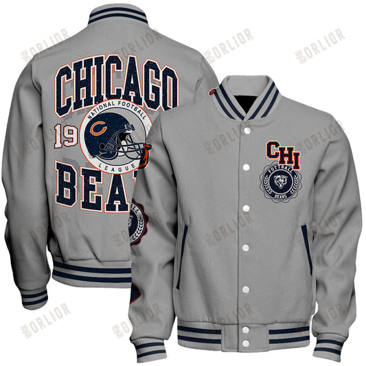 Chicago Bears Personalized Unisex Varsity Jacket AZBTVJK000368