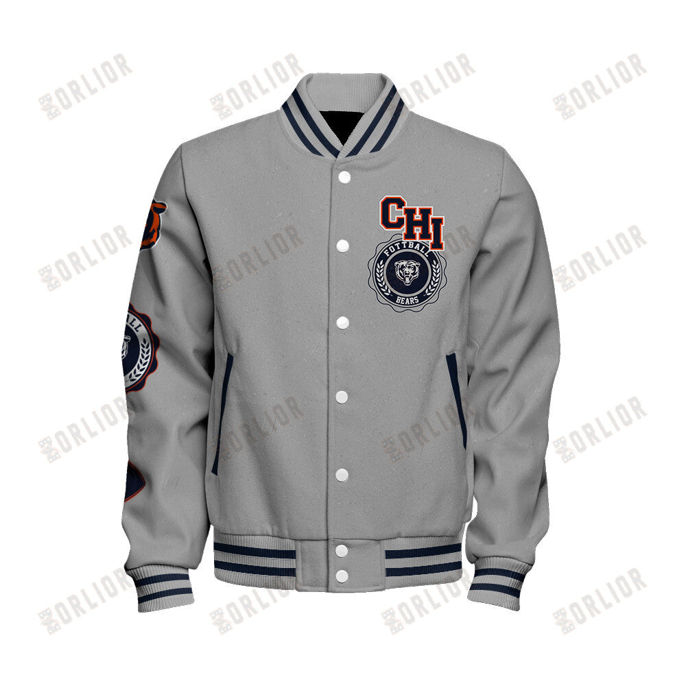 Chicago Bears Personalized Unisex Varsity Jacket AZBTVJK000368