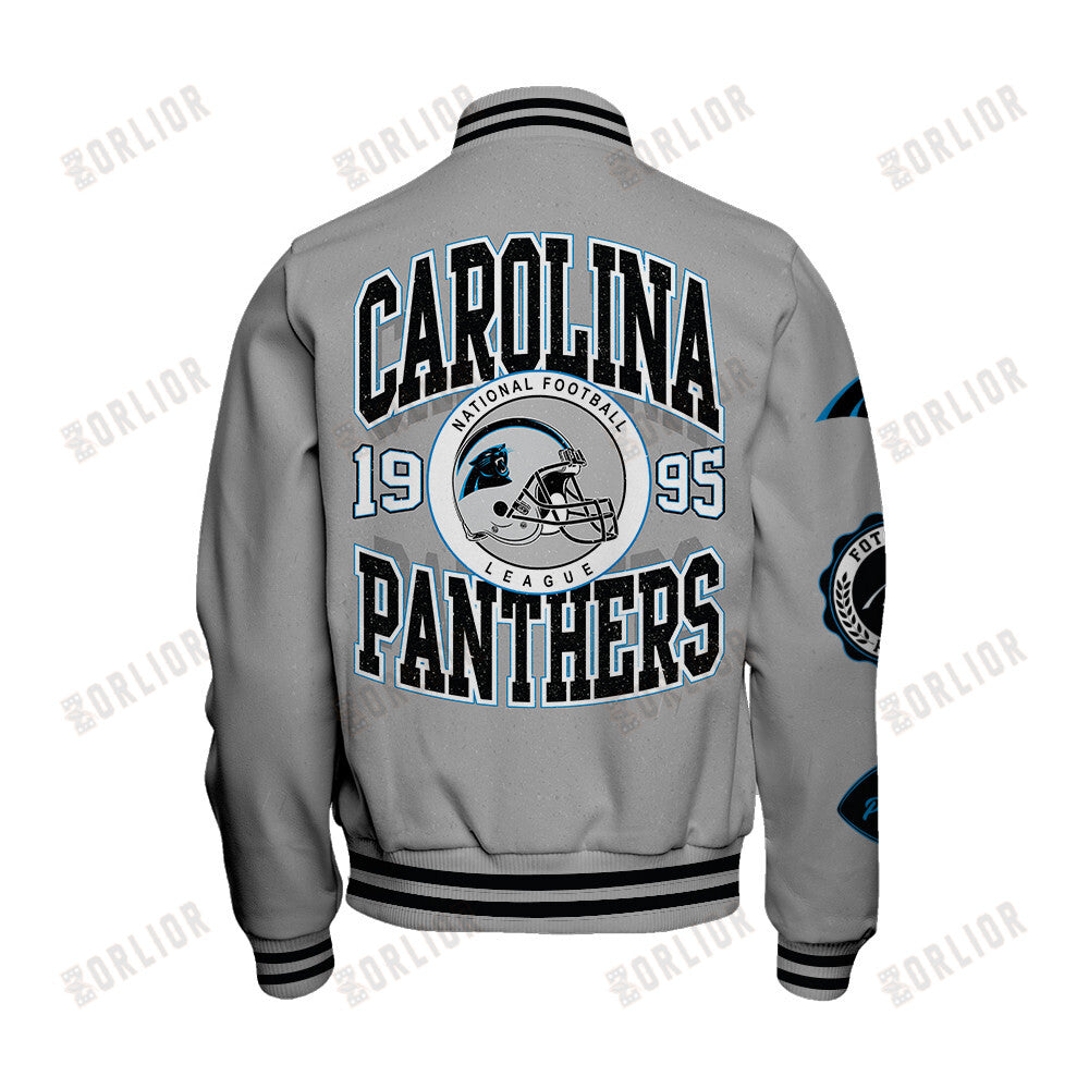 Carolina Panthers Personalized Unisex Varsity Jacket AZBTVJK000369