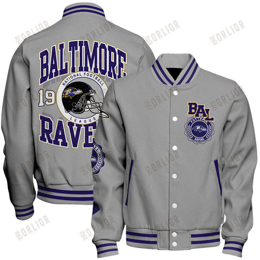 Baltimore Ravens Personalized Unisex Varsity Jacket AZBTVJK000371