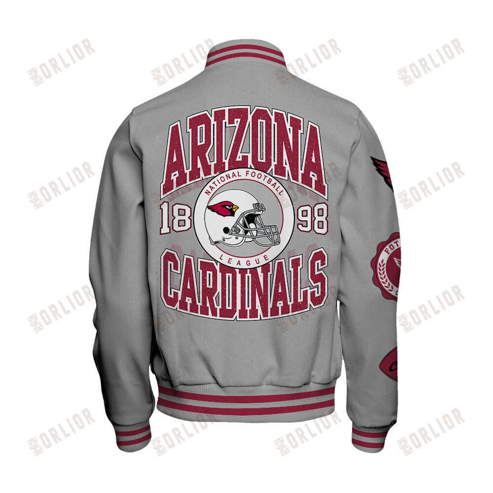 Arizona Cardinals Personalized Unisex Varsity Jacket AZBTVJK000373