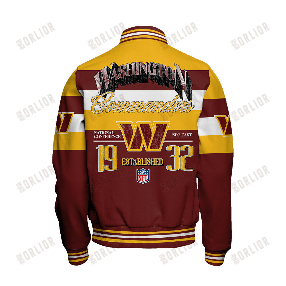 Washington Commanders Personalized Unisex Varsity Jacket AZBTVJK000374