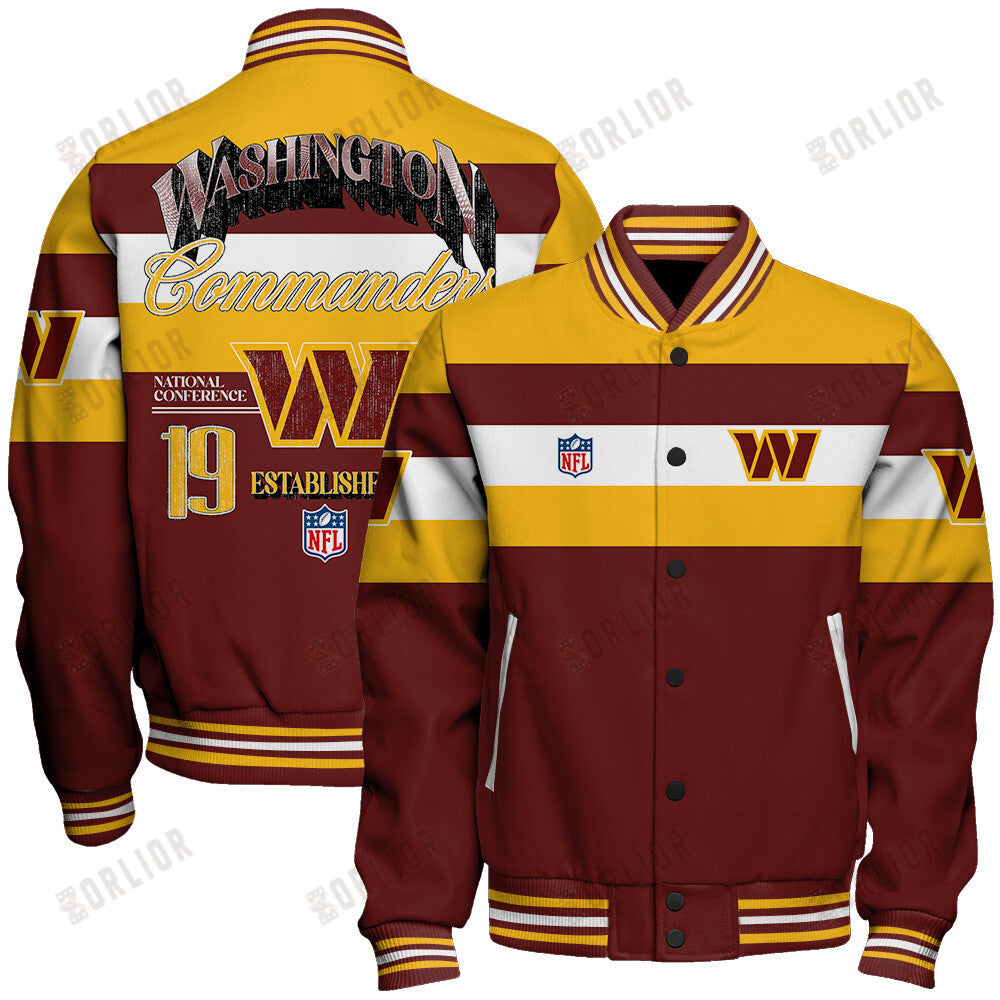 Washington Commanders Personalized Unisex Varsity Jacket AZBTVJK000374