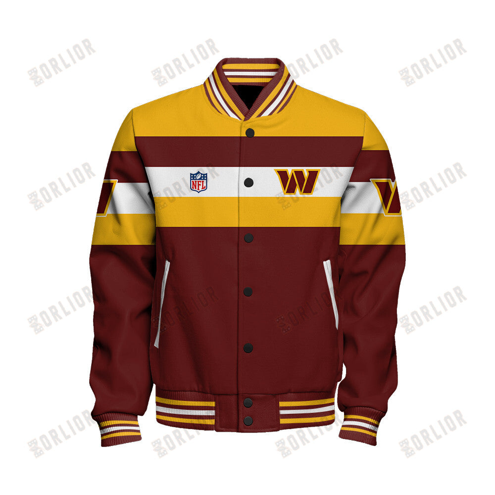 Washington Commanders Personalized Unisex Varsity Jacket AZBTVJK000374