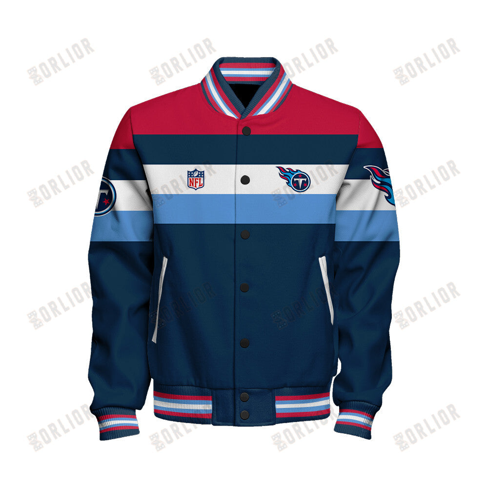Tennessee Titans Personalized Unisex Varsity Jacket AZBTVJK000375