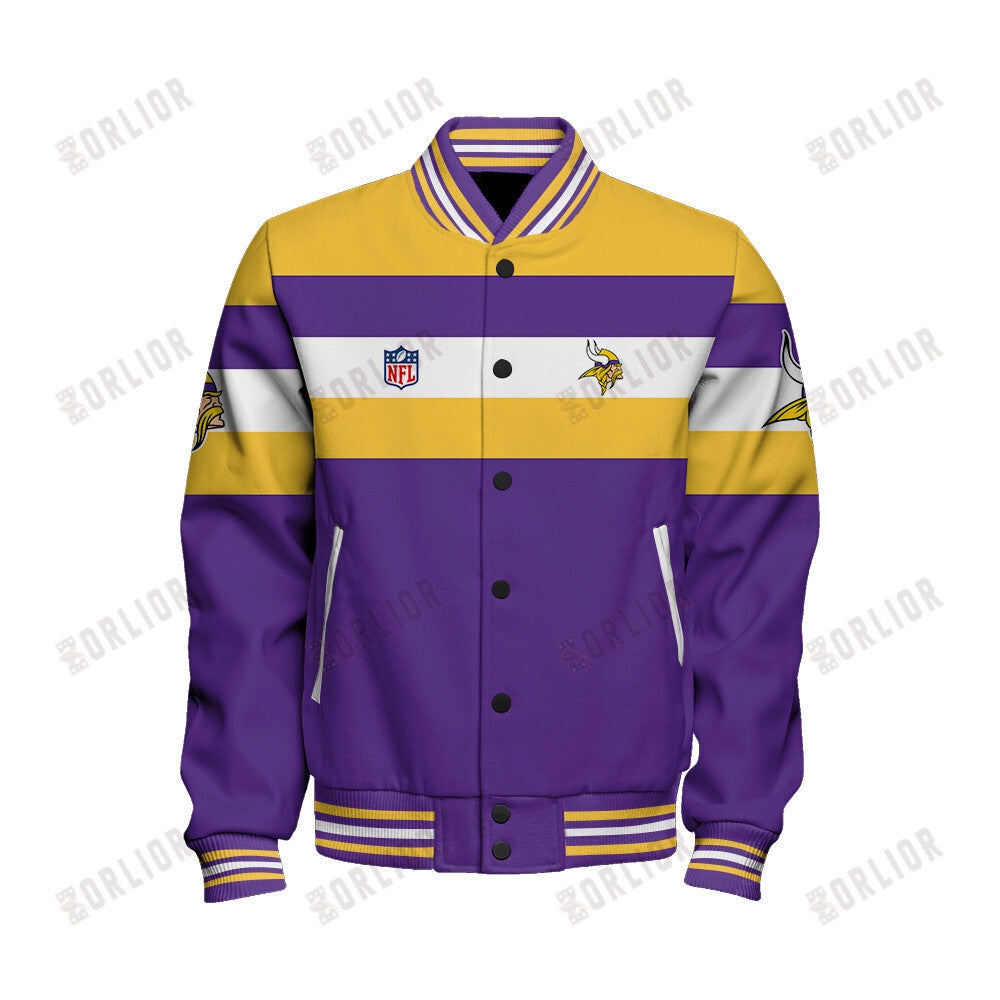 Minnesota Vikings Personalized Unisex Varsity Jacket AZBTVJK000385