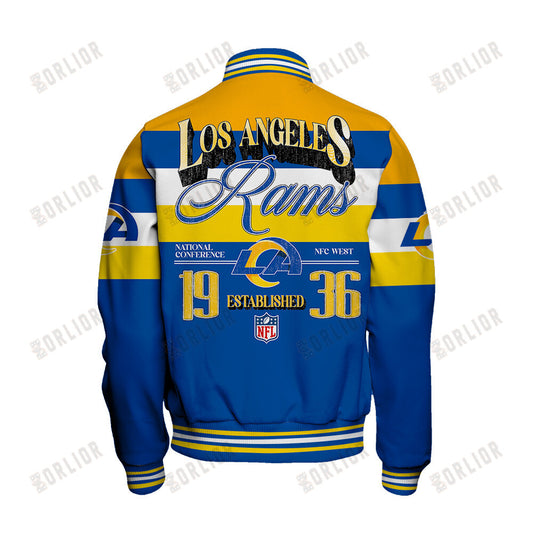 Los Angeles Rams Personalized Unisex Varsity Jacket AZBTVJK000387