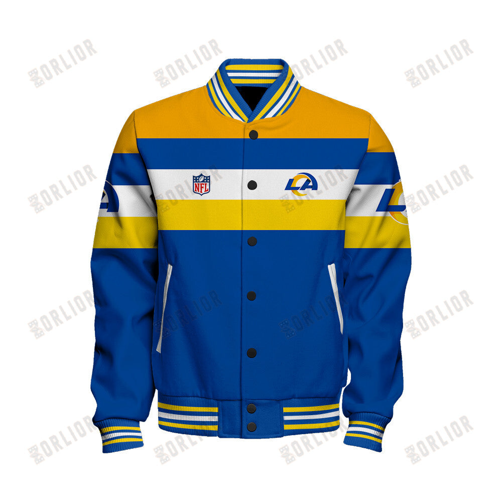 Los Angeles Rams Personalized Unisex Varsity Jacket AZBTVJK000387
