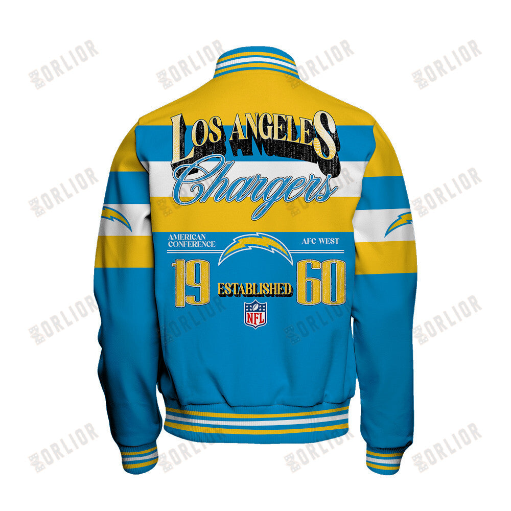 Los Angeles Chargers Personalized Unisex Varsity Jacket AZBTVJK000388