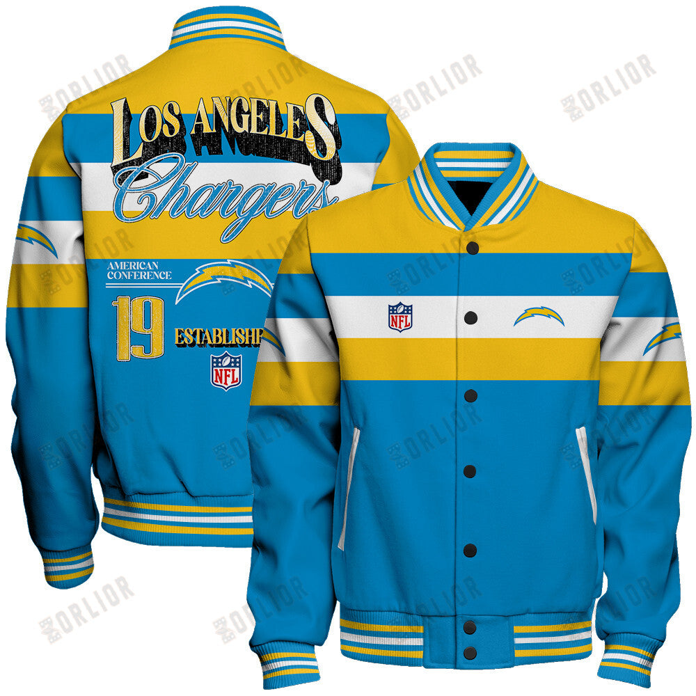 Los Angeles Chargers Personalized Unisex Varsity Jacket AZBTVJK000388
