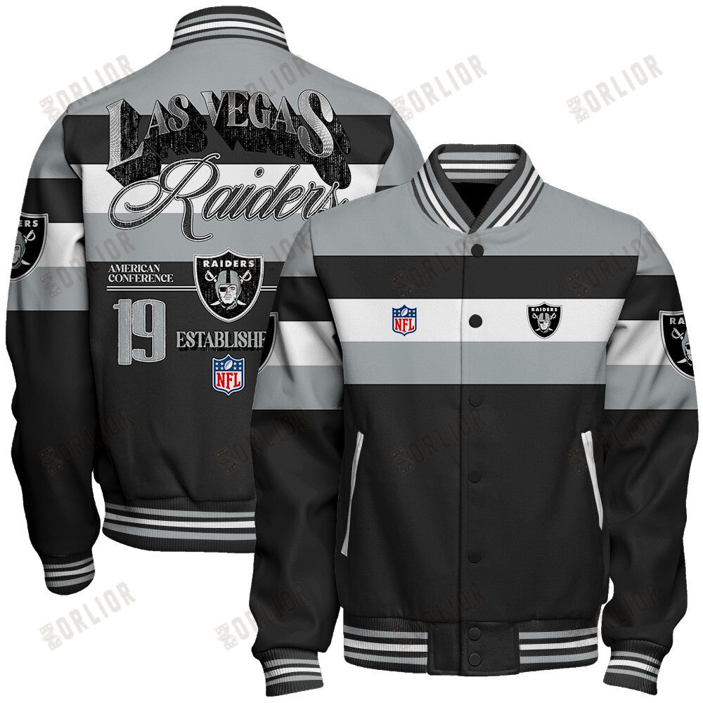 Las Vegas Raiders Personalized Unisex Varsity Jacket AZBTVJK000389