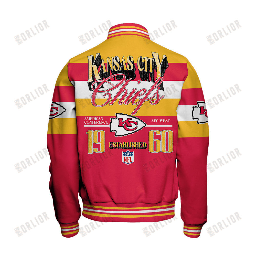 Kansas City Chiefs Personalized Unisex Varsity Jacket AZBTVJK000390