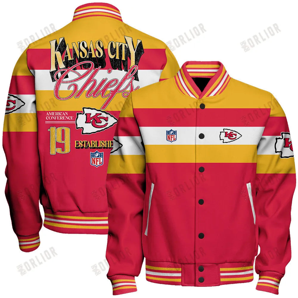 Kansas City Chiefs Personalized Unisex Varsity Jacket AZBTVJK000390