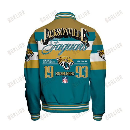 Jacksonville Jaguars Personalized Unisex Varsity Jacket AZBTVJK000391