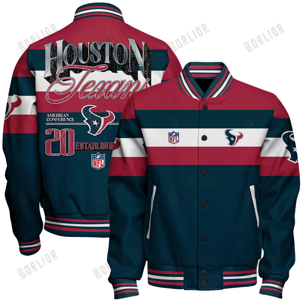 Houston Texans Personalized Unisex Varsity Jacket AZBTVJK000393