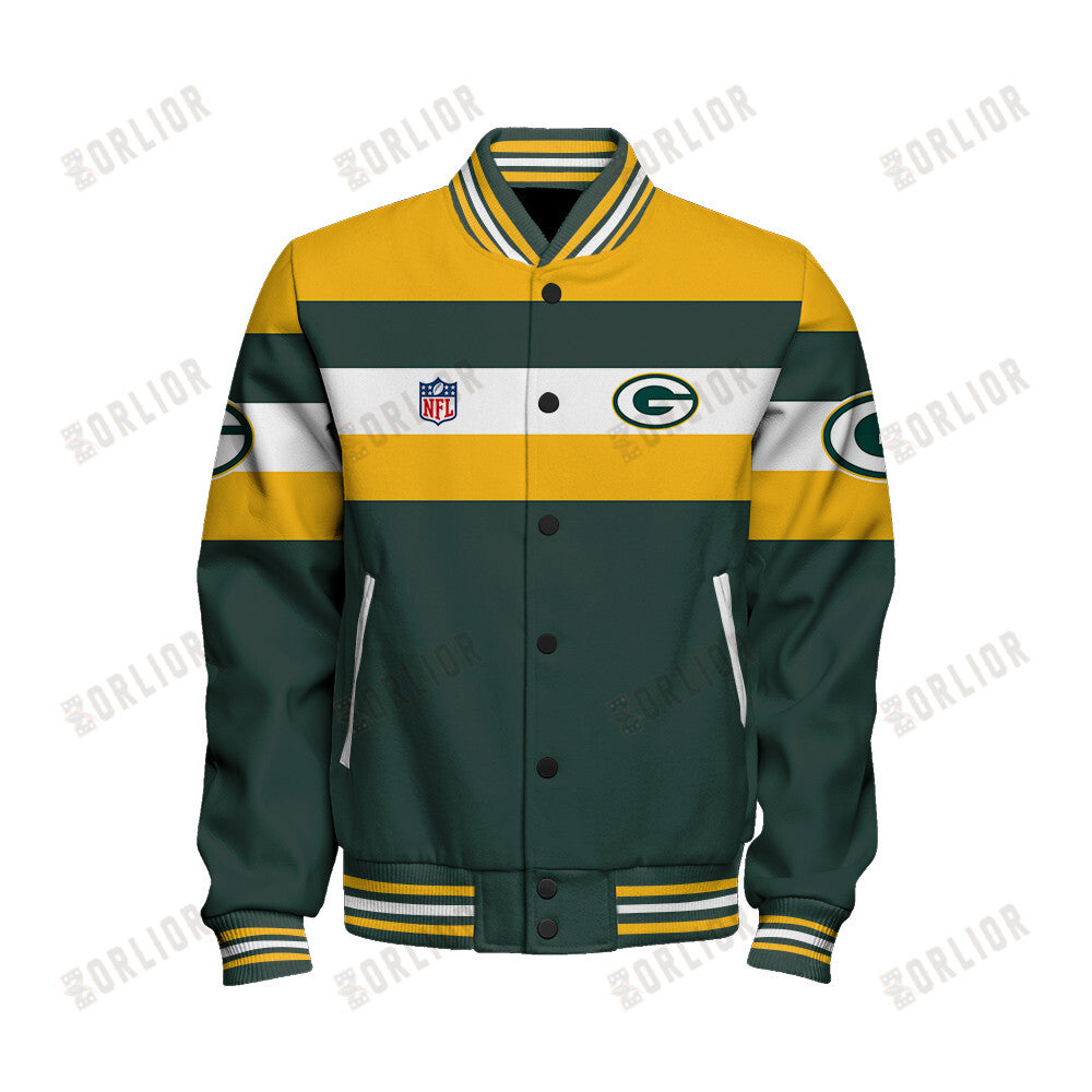 Green Bay Packers Personalized Unisex Varsity Jacket AZBTVJK000394