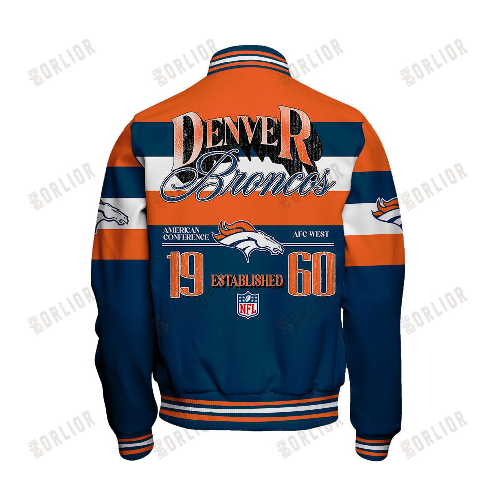 Denver Broncos Personalized Unisex Varsity Jacket AZBTVJK000396