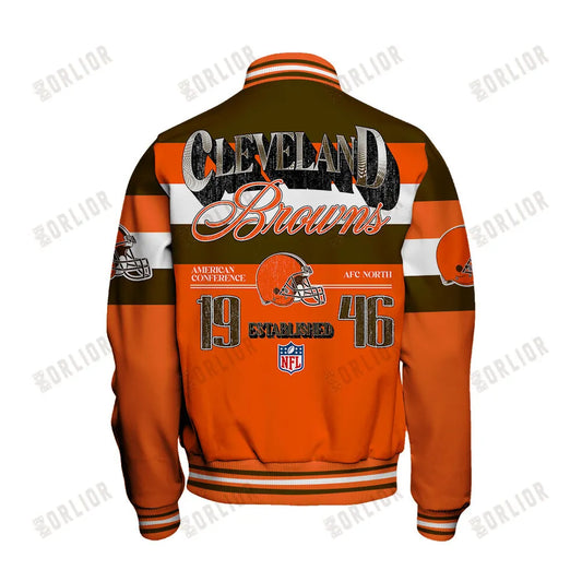 Cleveland Browns Personalized Unisex Varsity Jacket AZBTVJK000398