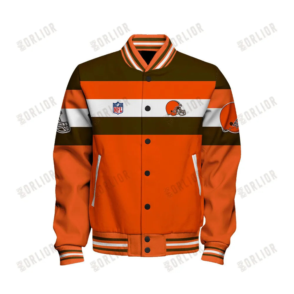 Cleveland Browns Personalized Unisex Varsity Jacket AZBTVJK000398