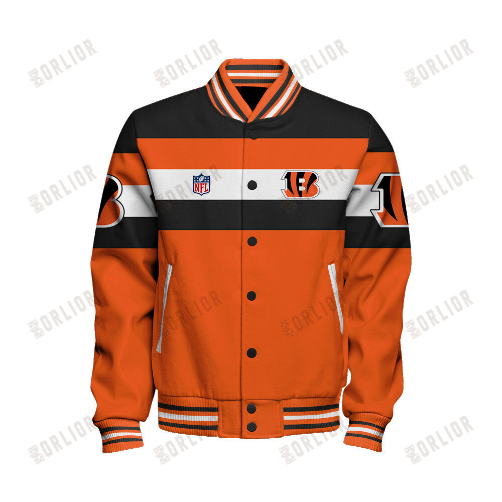 Cincinnati Bengals Personalized Unisex Varsity Jacket AZBTVJK000399