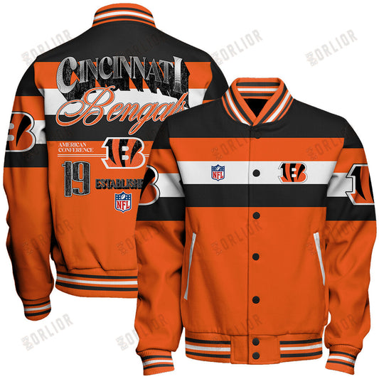 Cincinnati Bengals Personalized Unisex Varsity Jacket AZBTVJK000399