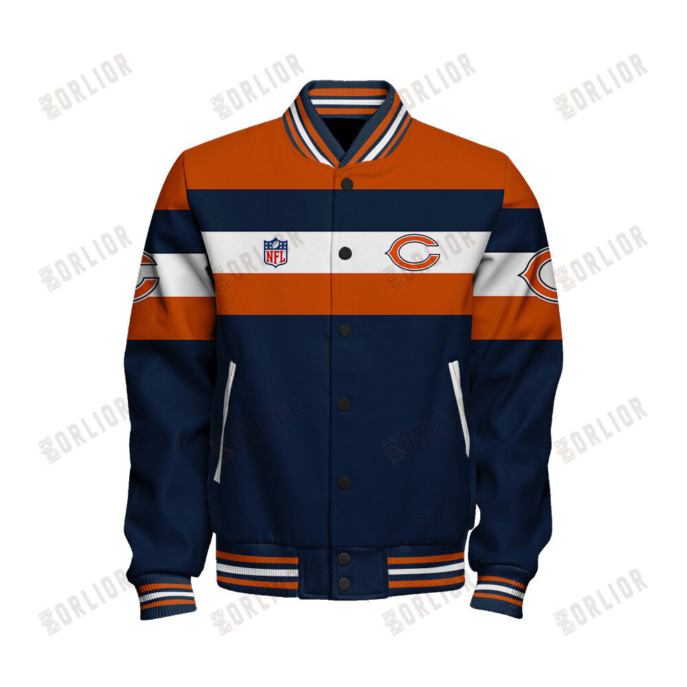 Chicago Bears Personalized Unisex Varsity Jacket AZBTVJK000400