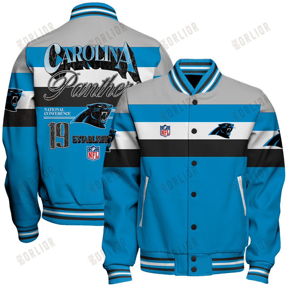 Carolina Panthers Personalized Unisex Varsity Jacket AZBTVJK000401