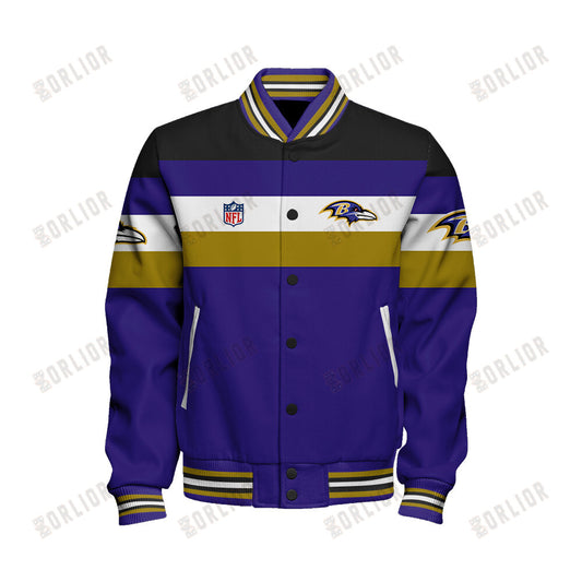 Baltimore Ravens Personalized Unisex Varsity Jacket AZBTVJK000403