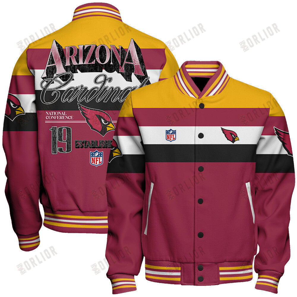 Arizona Cardinals Personalized Unisex Varsity Jacket AZBTVJK000405