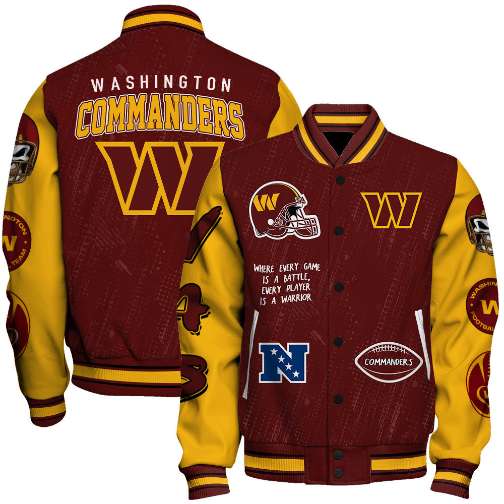 Washington Commanders Unisex Athletic Legacy Varsity Jacket AZBTVJK000108