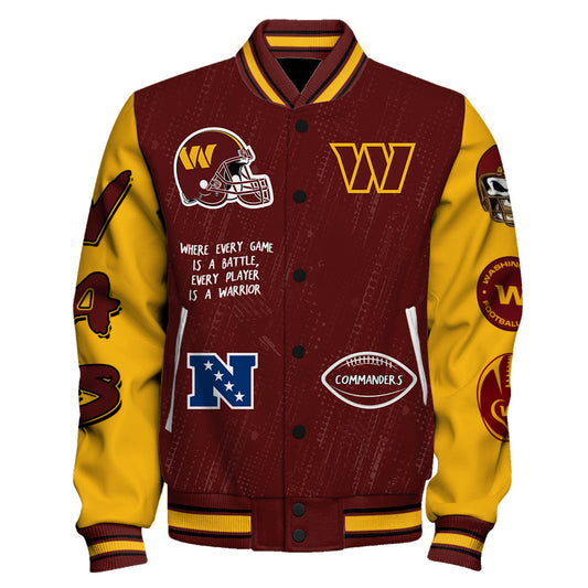 Washington Commanders Unisex Athletic Legacy Varsity Jacket AZBTVJK000108
