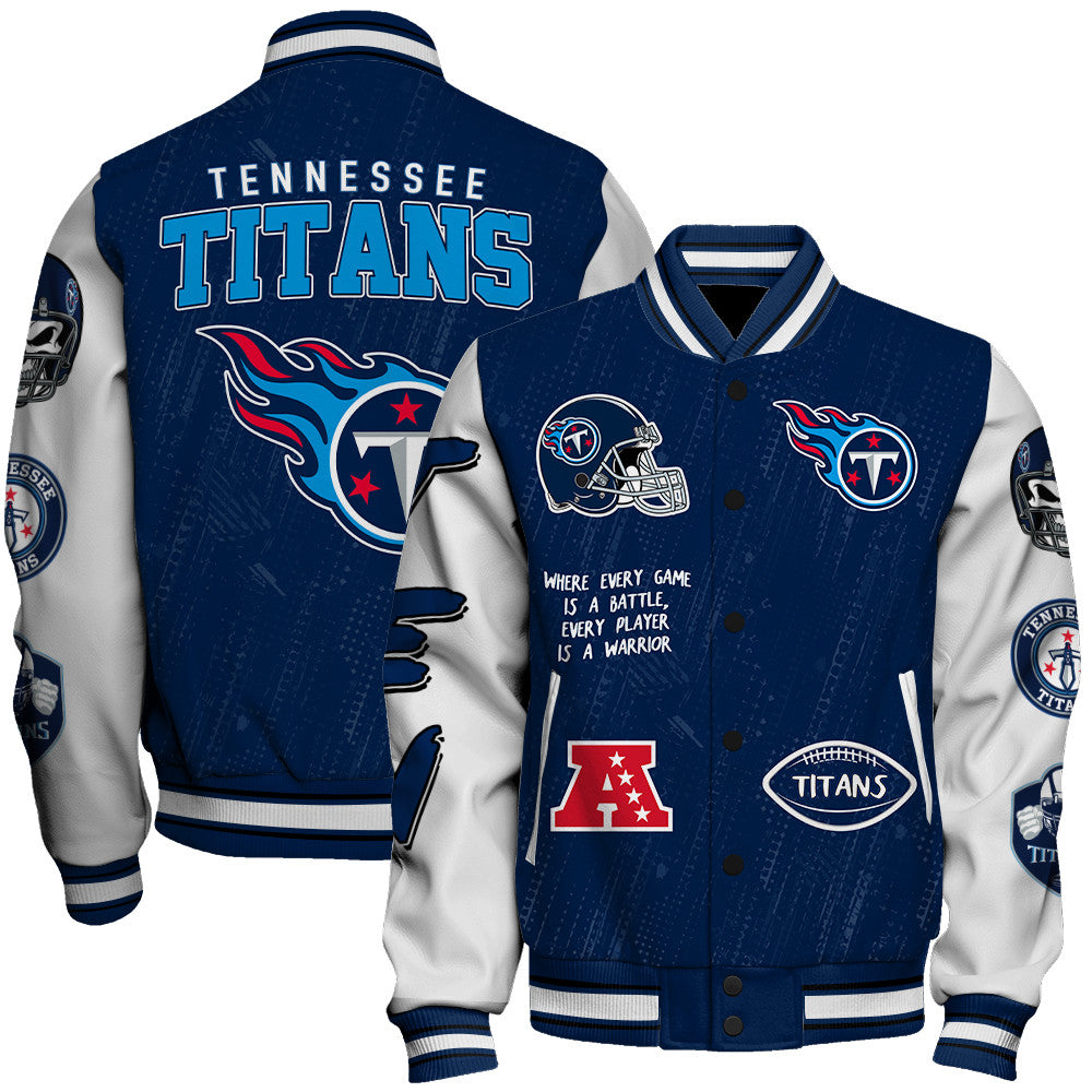 Tennessee Titans Unisex Athletic Legacy Varsity Jacket AZBTVJK000109