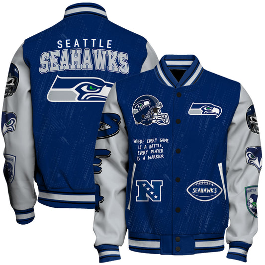 Seattle Seahawks Unisex Athletic Legacy Varsity Jacket AZBTVJK000111