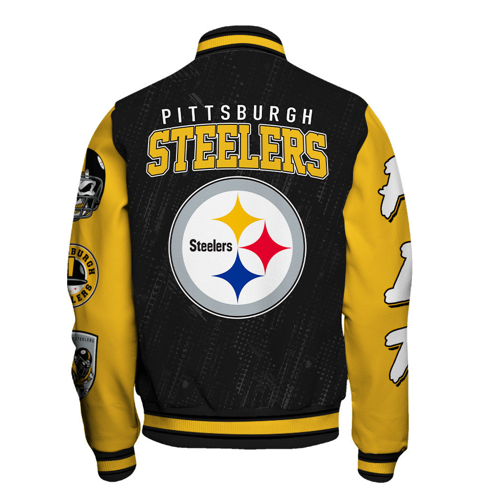 Pittsburgh Steelers Unisex Athletic Legacy Varsity Jacket AZBTVJK000113