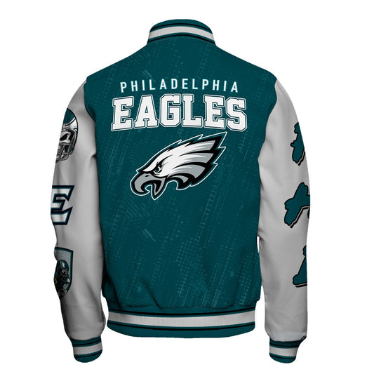 Philadelphia Eagles Unisex Athletic Legacy Varsity Jacket AZBTVJK000114