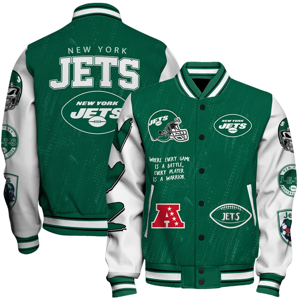 New York Jets Unisex Athletic Legacy Varsity Jacket AZBTVJK000115