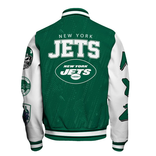 New York Jets Unisex Athletic Legacy Varsity Jacket AZBTVJK000115