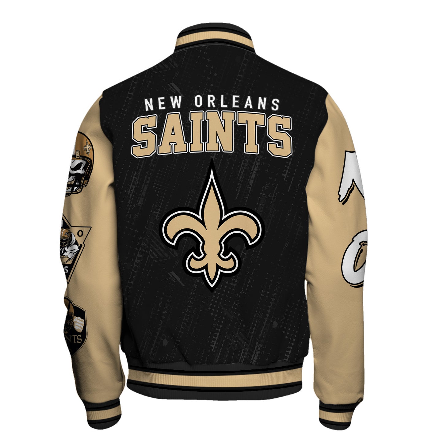 New Orleans Saints Unisex Athletic Legacy Varsity Jacket AZBTVJK000117