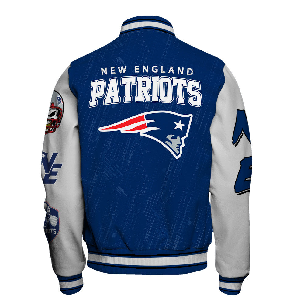 New England Patriots Unisex Athletic Legacy Varsity Jacket AZBTVJK000118