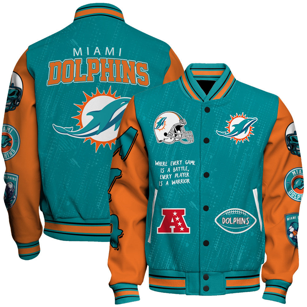 Miami Dolphins Unisex Athletic Legacy Varsity Jacket AZBTVJK000120